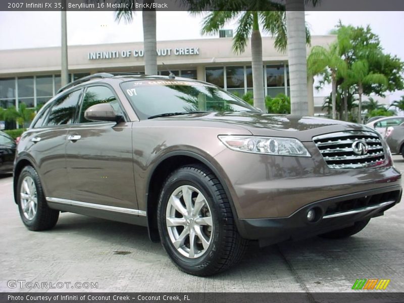 Beryllium 16 Metallic / Brick/Black 2007 Infiniti FX 35