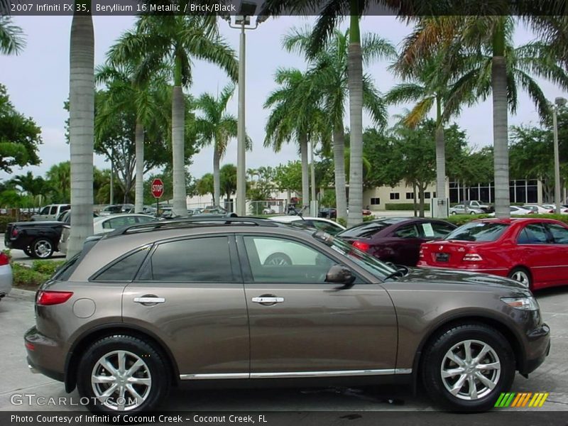 Beryllium 16 Metallic / Brick/Black 2007 Infiniti FX 35