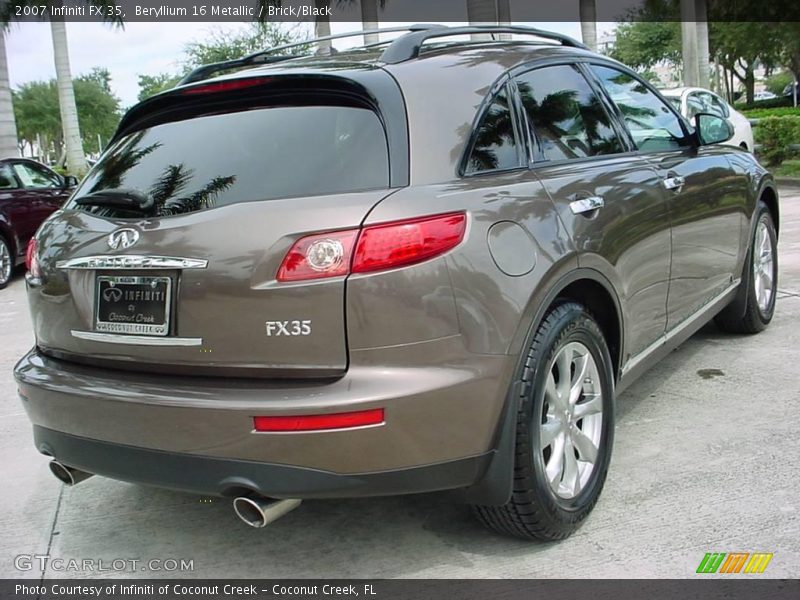 Beryllium 16 Metallic / Brick/Black 2007 Infiniti FX 35