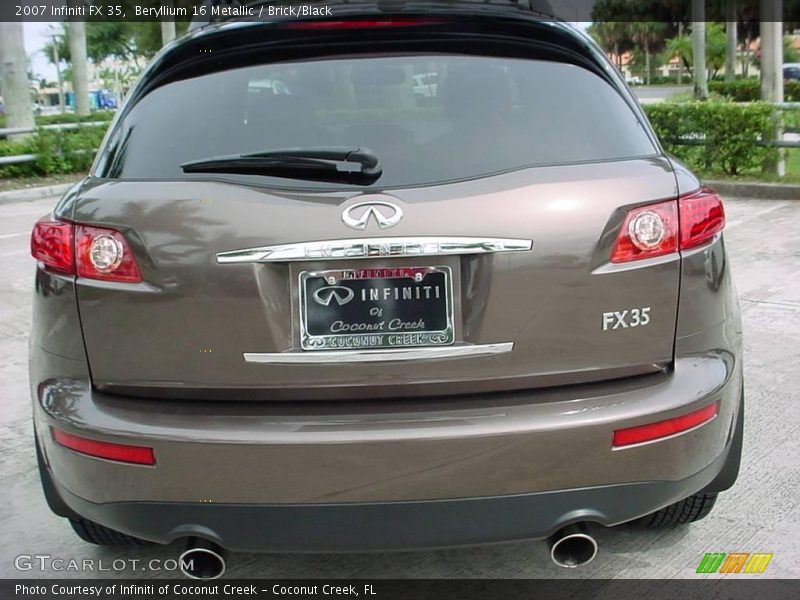 Beryllium 16 Metallic / Brick/Black 2007 Infiniti FX 35