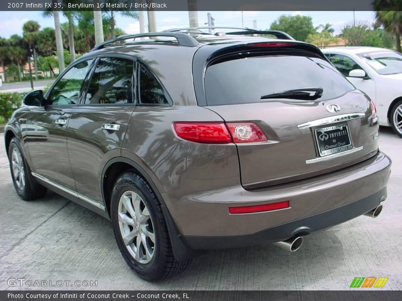 Beryllium 16 Metallic / Brick/Black 2007 Infiniti FX 35