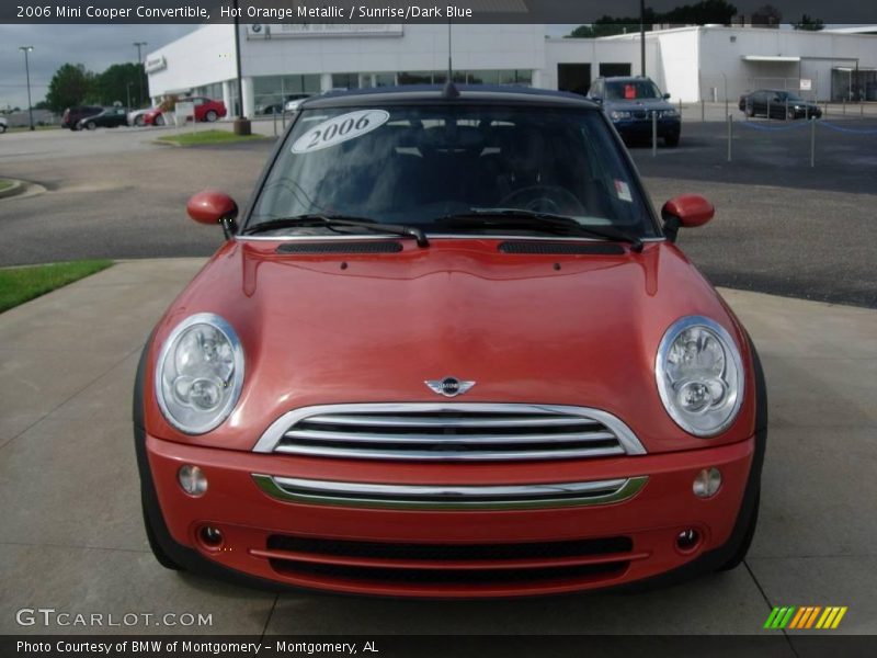 Hot Orange Metallic / Sunrise/Dark Blue 2006 Mini Cooper Convertible