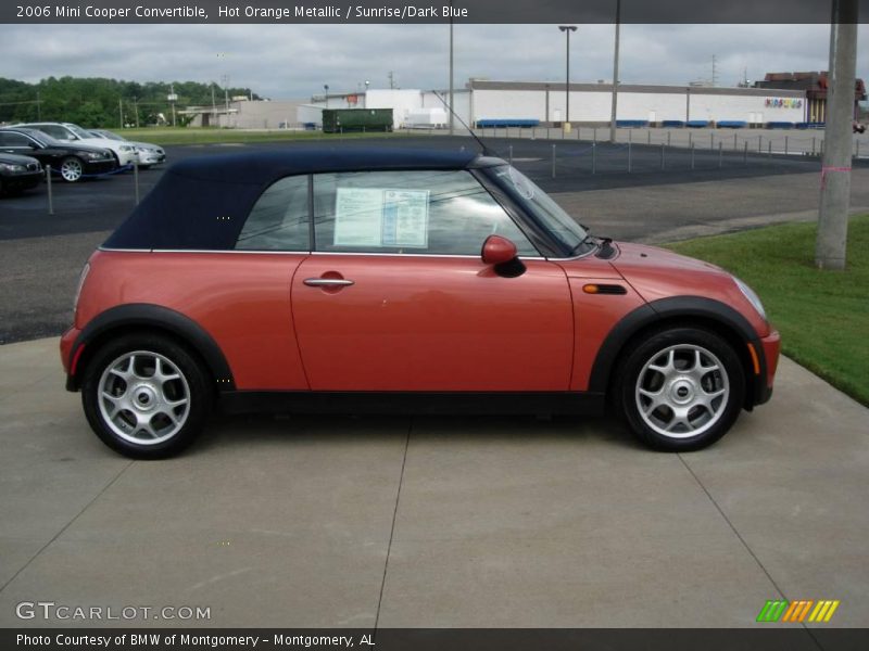 Hot Orange Metallic / Sunrise/Dark Blue 2006 Mini Cooper Convertible