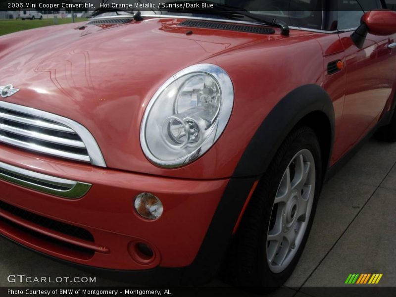 Hot Orange Metallic / Sunrise/Dark Blue 2006 Mini Cooper Convertible