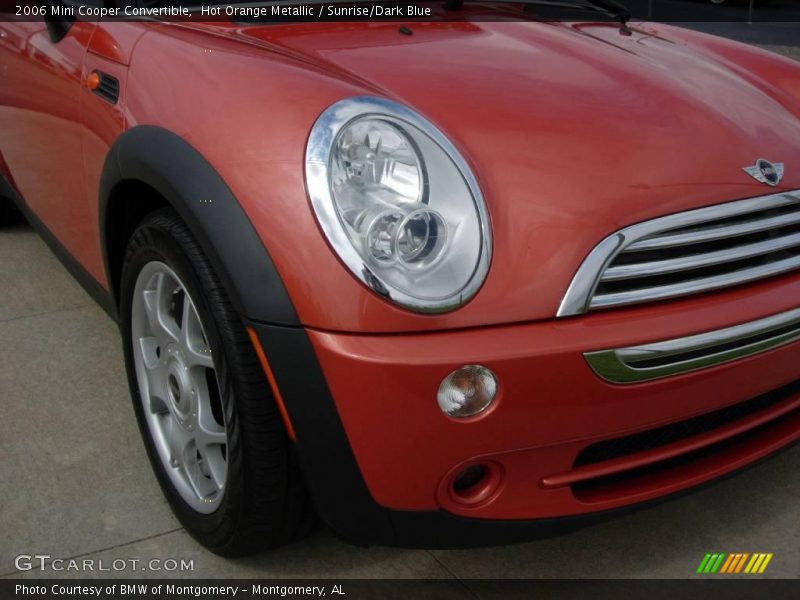 Hot Orange Metallic / Sunrise/Dark Blue 2006 Mini Cooper Convertible