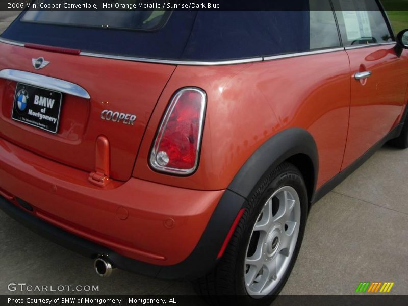 Hot Orange Metallic / Sunrise/Dark Blue 2006 Mini Cooper Convertible