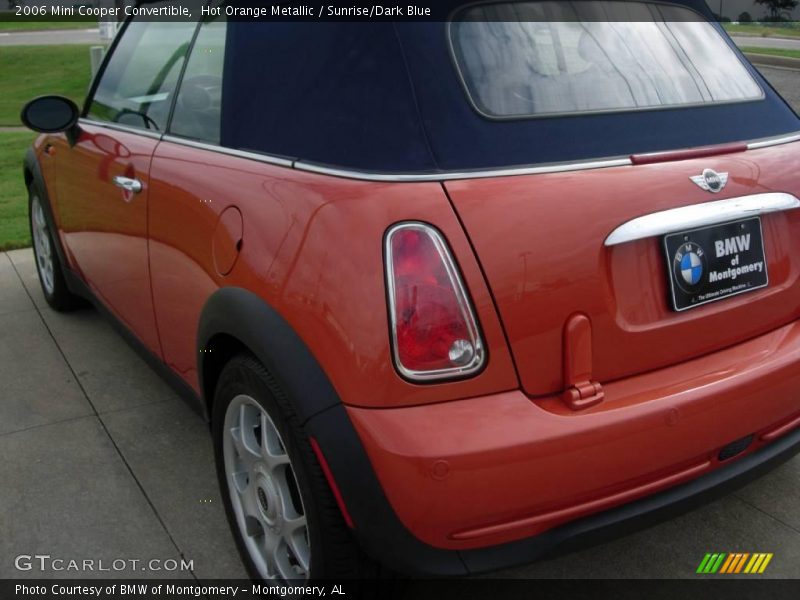 Hot Orange Metallic / Sunrise/Dark Blue 2006 Mini Cooper Convertible