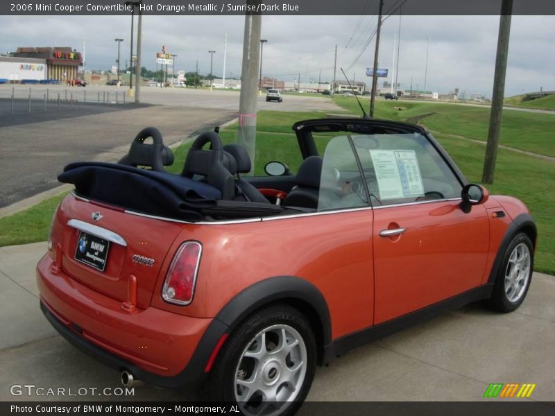 Hot Orange Metallic / Sunrise/Dark Blue 2006 Mini Cooper Convertible