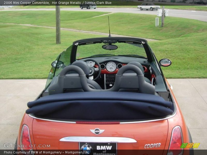 Hot Orange Metallic / Sunrise/Dark Blue 2006 Mini Cooper Convertible