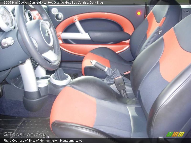 Hot Orange Metallic / Sunrise/Dark Blue 2006 Mini Cooper Convertible