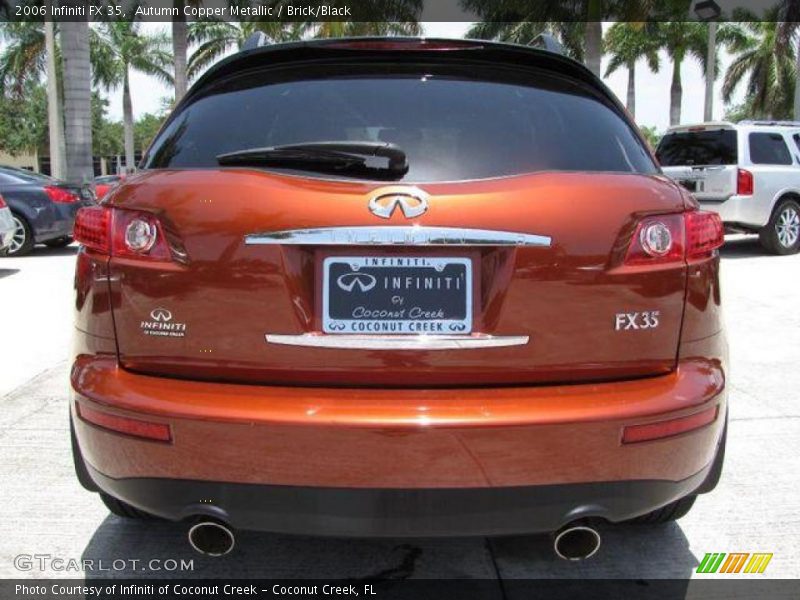 Autumn Copper Metallic / Brick/Black 2006 Infiniti FX 35