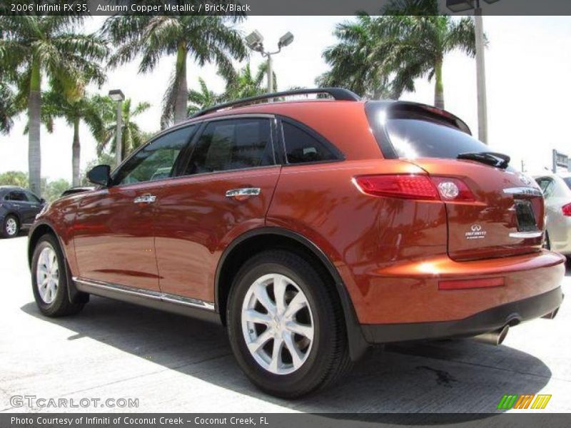 Autumn Copper Metallic / Brick/Black 2006 Infiniti FX 35