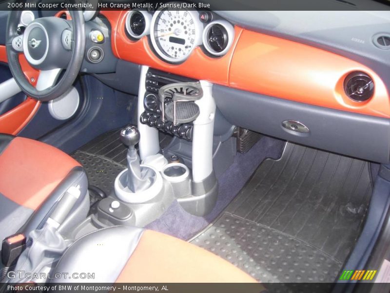 Hot Orange Metallic / Sunrise/Dark Blue 2006 Mini Cooper Convertible