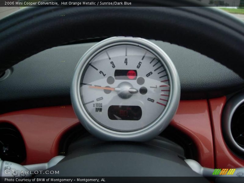 Hot Orange Metallic / Sunrise/Dark Blue 2006 Mini Cooper Convertible