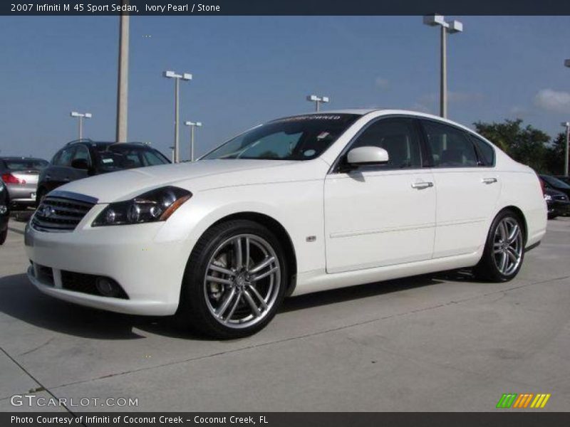 Ivory Pearl / Stone 2007 Infiniti M 45 Sport Sedan