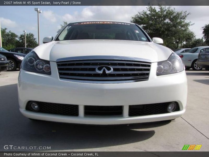 Ivory Pearl / Stone 2007 Infiniti M 45 Sport Sedan
