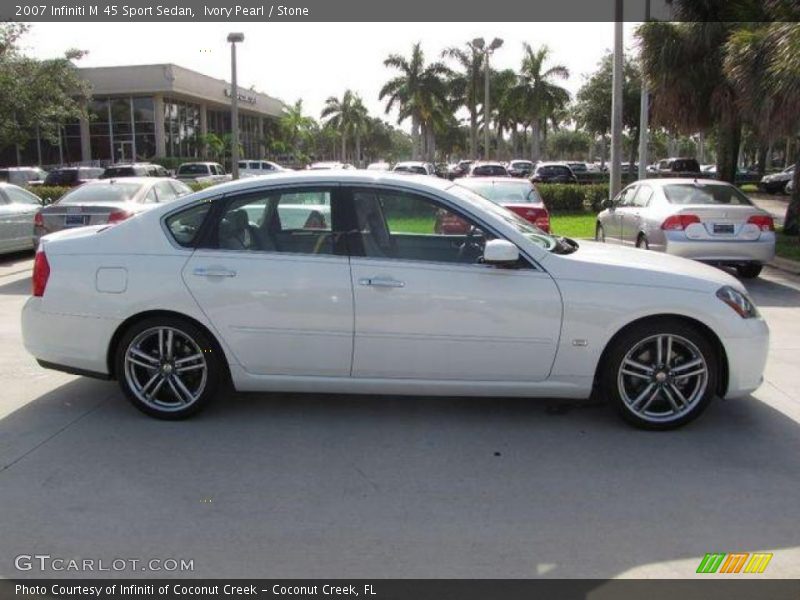 Ivory Pearl / Stone 2007 Infiniti M 45 Sport Sedan