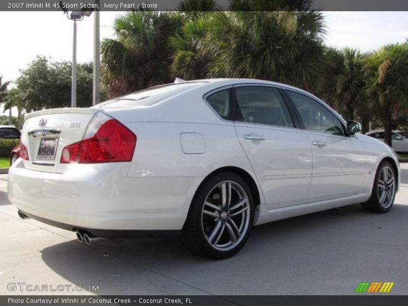 Ivory Pearl / Stone 2007 Infiniti M 45 Sport Sedan