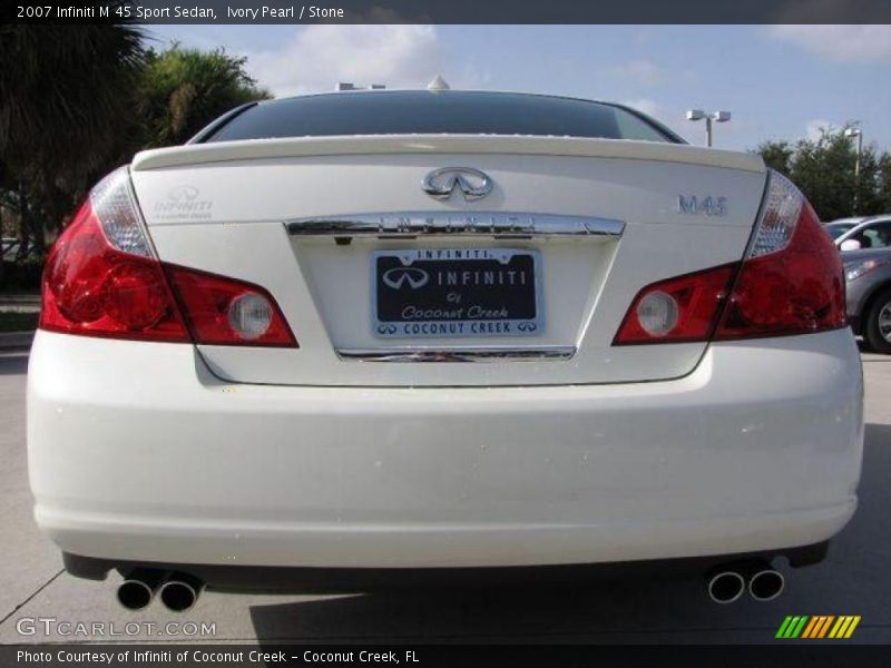 Ivory Pearl / Stone 2007 Infiniti M 45 Sport Sedan