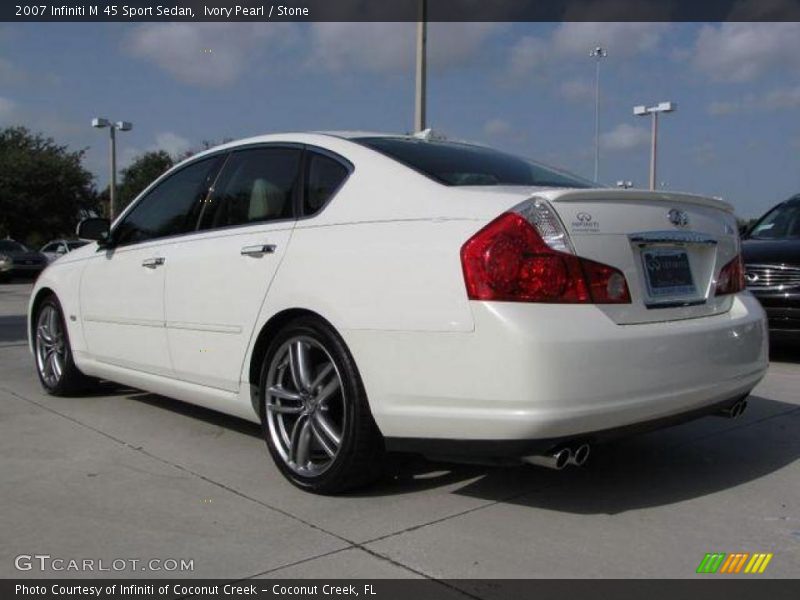 Ivory Pearl / Stone 2007 Infiniti M 45 Sport Sedan