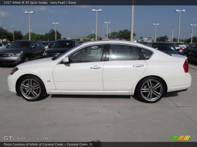 Ivory Pearl / Stone 2007 Infiniti M 45 Sport Sedan