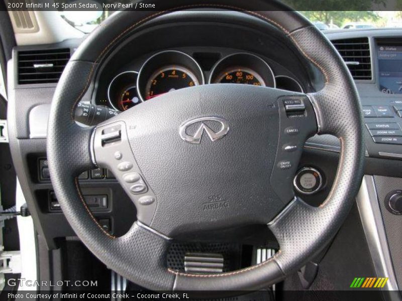 Ivory Pearl / Stone 2007 Infiniti M 45 Sport Sedan