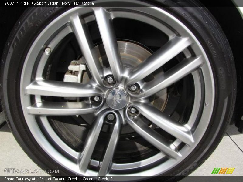 Ivory Pearl / Stone 2007 Infiniti M 45 Sport Sedan