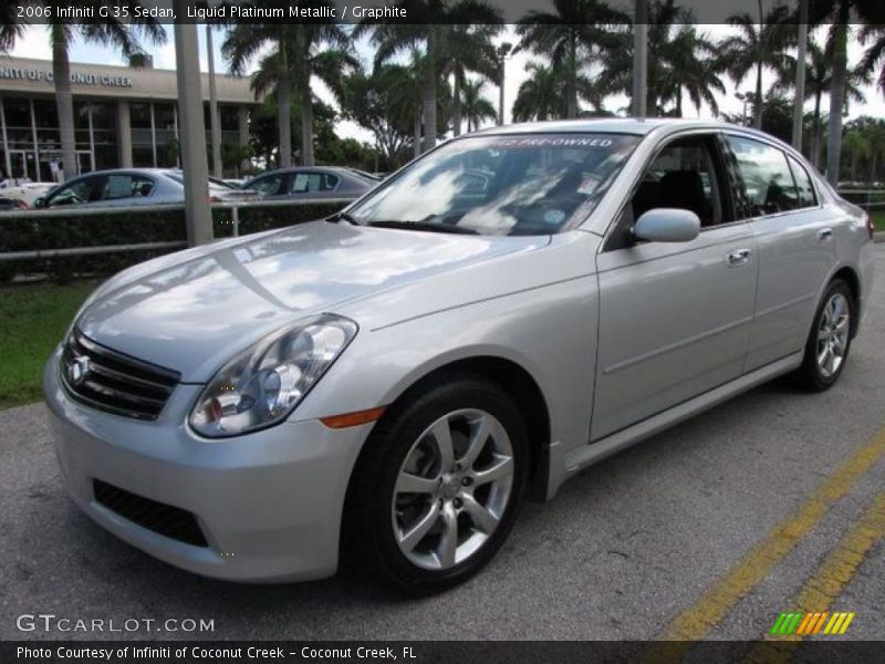 Liquid Platinum Metallic / Graphite 2006 Infiniti G 35 Sedan