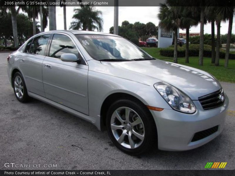 Liquid Platinum Metallic / Graphite 2006 Infiniti G 35 Sedan