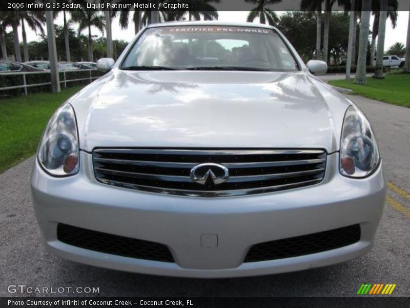 Liquid Platinum Metallic / Graphite 2006 Infiniti G 35 Sedan