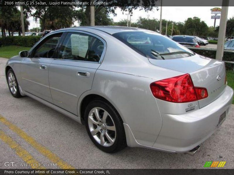 Liquid Platinum Metallic / Graphite 2006 Infiniti G 35 Sedan