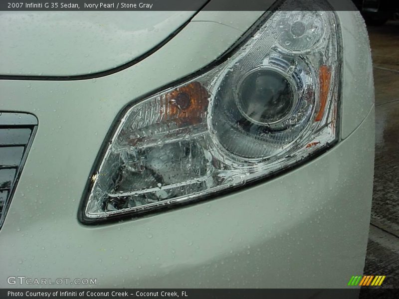 Ivory Pearl / Stone Gray 2007 Infiniti G 35 Sedan