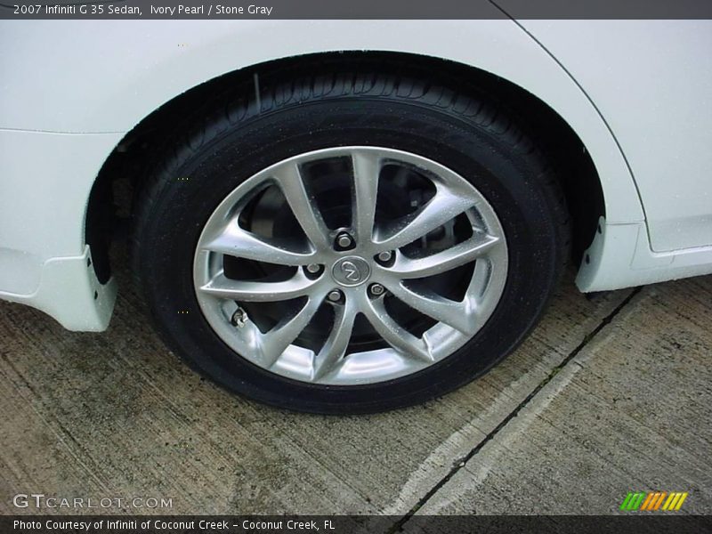 Ivory Pearl / Stone Gray 2007 Infiniti G 35 Sedan