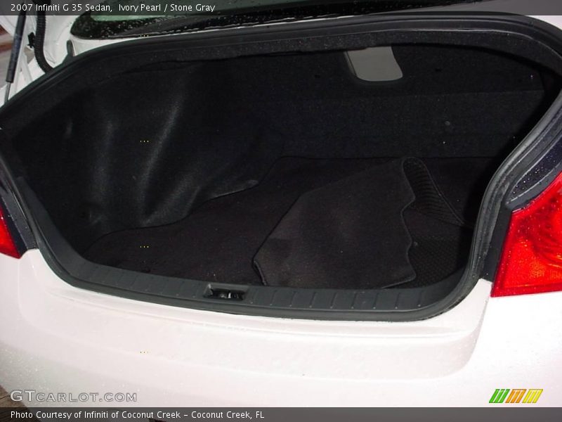 Ivory Pearl / Stone Gray 2007 Infiniti G 35 Sedan