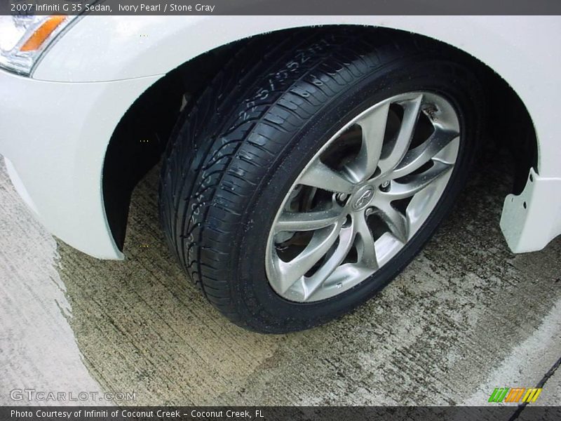 Ivory Pearl / Stone Gray 2007 Infiniti G 35 Sedan