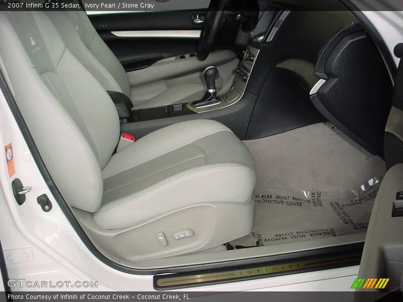 Ivory Pearl / Stone Gray 2007 Infiniti G 35 Sedan