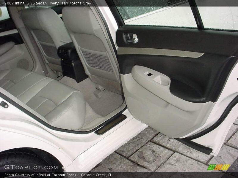 Ivory Pearl / Stone Gray 2007 Infiniti G 35 Sedan