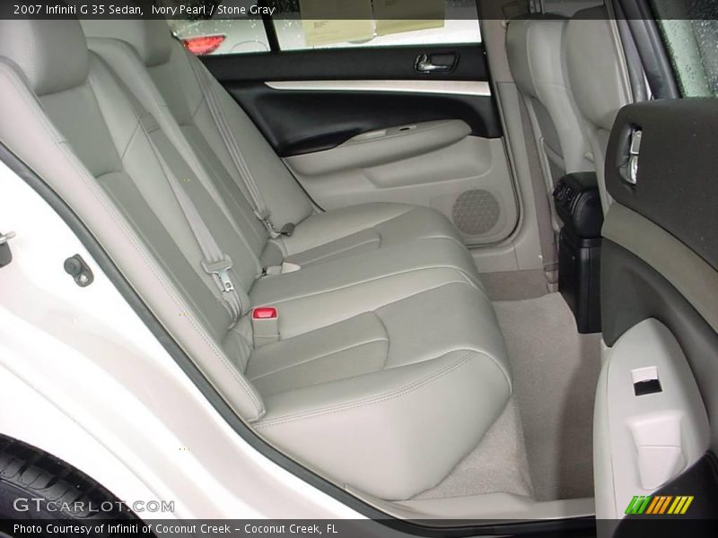 Ivory Pearl / Stone Gray 2007 Infiniti G 35 Sedan