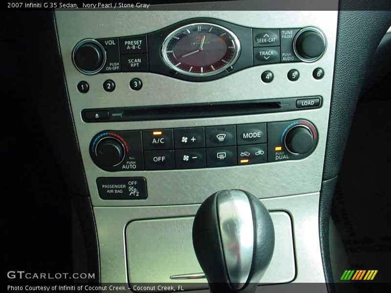 Ivory Pearl / Stone Gray 2007 Infiniti G 35 Sedan