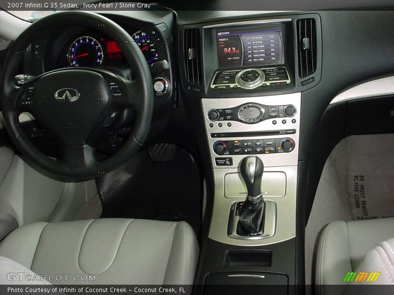 Ivory Pearl / Stone Gray 2007 Infiniti G 35 Sedan