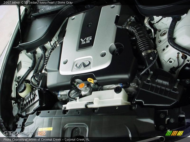 Ivory Pearl / Stone Gray 2007 Infiniti G 35 Sedan