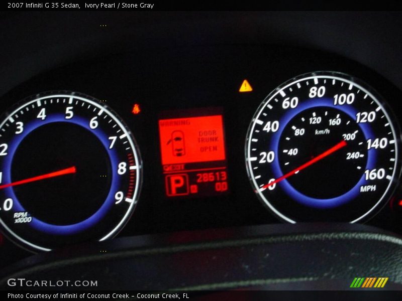 Ivory Pearl / Stone Gray 2007 Infiniti G 35 Sedan