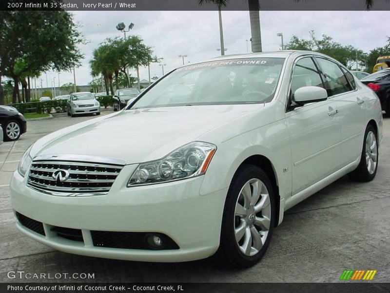 Ivory Pearl / Wheat 2007 Infiniti M 35 Sedan