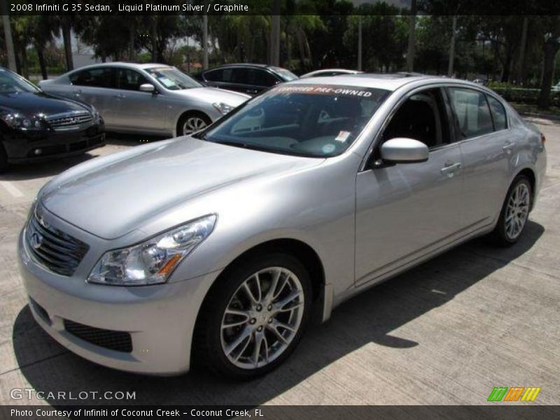 Liquid Platinum Silver / Graphite 2008 Infiniti G 35 Sedan
