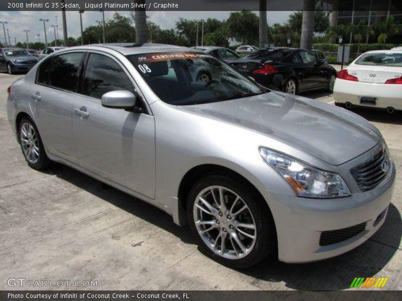 Liquid Platinum Silver / Graphite 2008 Infiniti G 35 Sedan