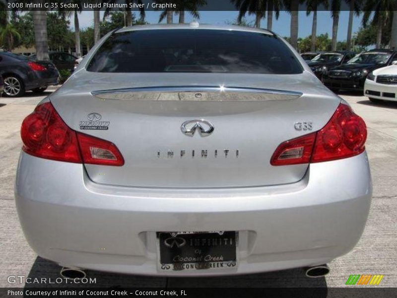 Liquid Platinum Silver / Graphite 2008 Infiniti G 35 Sedan