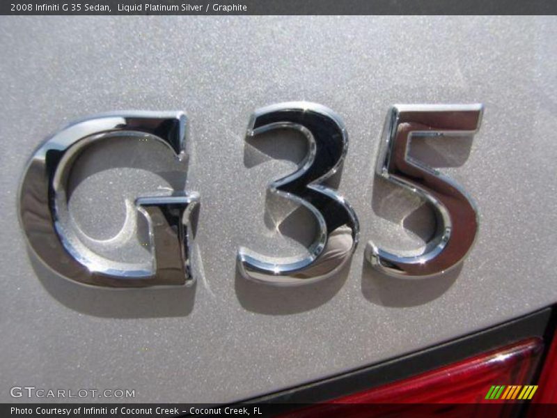 Liquid Platinum Silver / Graphite 2008 Infiniti G 35 Sedan