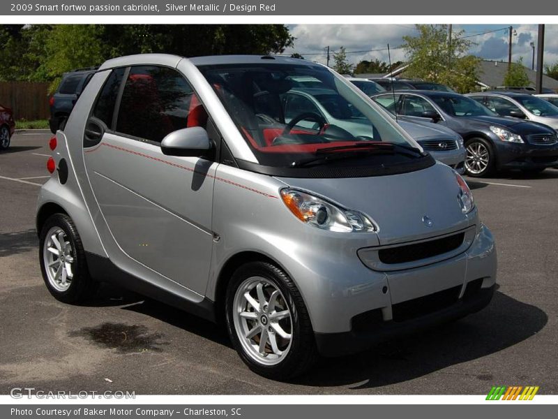 Silver Metallic / Design Red 2009 Smart fortwo passion cabriolet