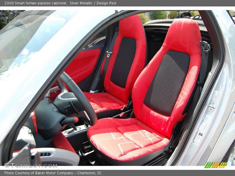 Silver Metallic / Design Red 2009 Smart fortwo passion cabriolet