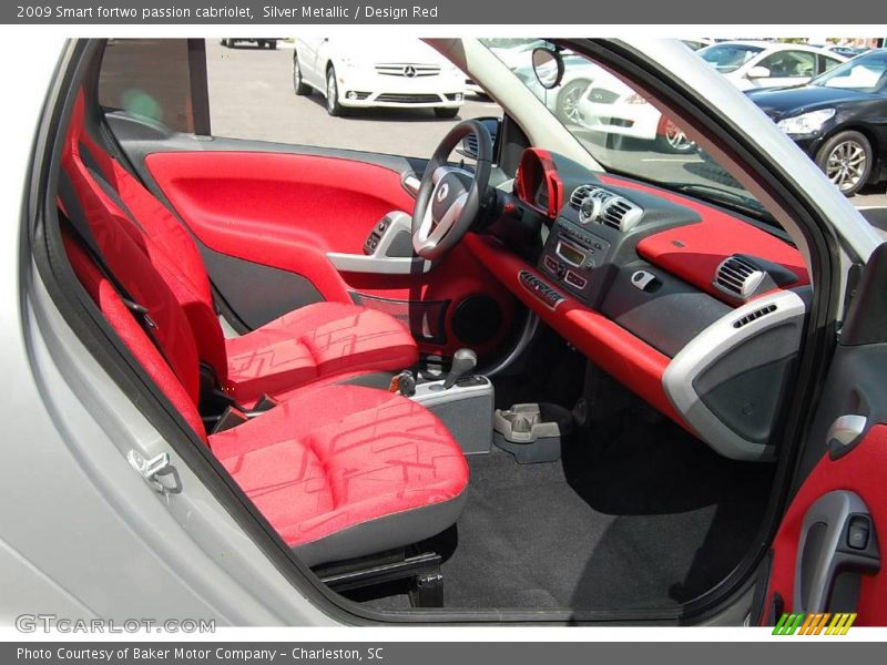 Silver Metallic / Design Red 2009 Smart fortwo passion cabriolet